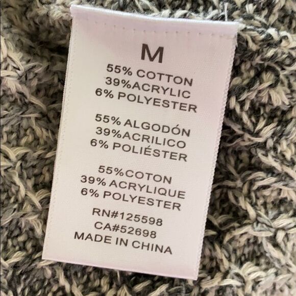 Ellen Tracy Black and White Tweed Cardigan Sweater Size Medium - Picture 11 of 11